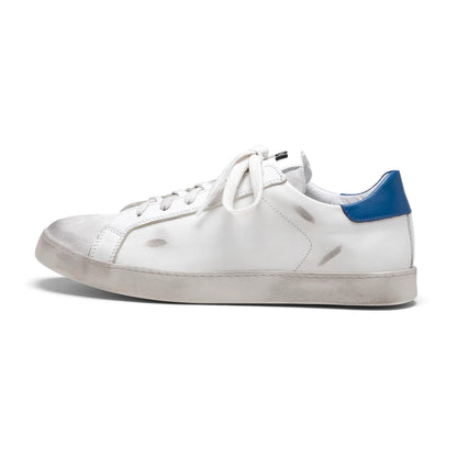 White and Blue 614 Sneakers