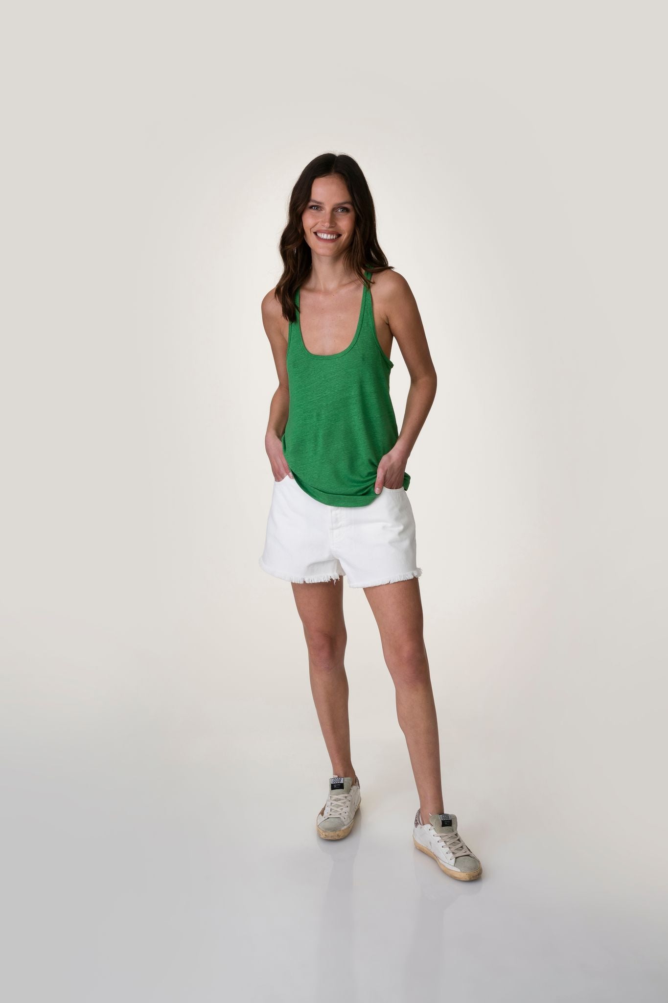 Green loose tank